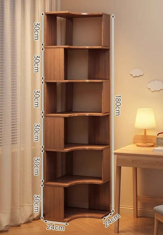 Walnut six story cabinet