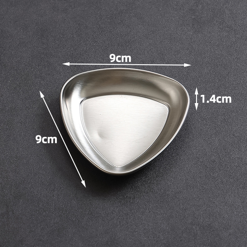Triangular sauce dish (silver)