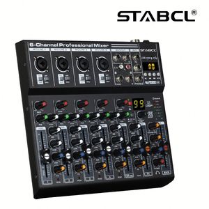 ST-6Mファクトリー6チャンネルプロフェッショナルミキサーオーディオミキサー99 DSPデジタルエフェクト、USBブルーティー48Vファンタム電源付き - Product Image 2