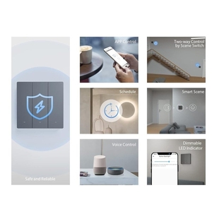 M5-1C-120 Wifi akıllı duvar anahtarı 120 tipi 1 Gang abd standart IP66 dokunmatik Panel 10A Max akım akıllı yaşam App ile uyumlu - Product Image 1
