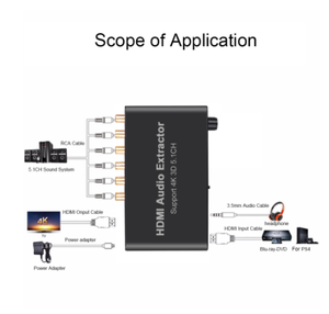 New Support 4K 3D 5.1CH HDMI-compatible Audio Extractor Decode Coaxial to RCA AC3/DST to 5.<strong>1</strong> Amplifier Analog Converter - Product Image 5