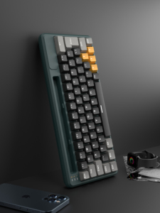 Teclado mecánico para juegos de tres modos personalizado de fábrica 60%, 68 teclas de color con cable, 2,4g, Bluetooth, trimodo, nueva interfaz USB, tecla - Product Image 3