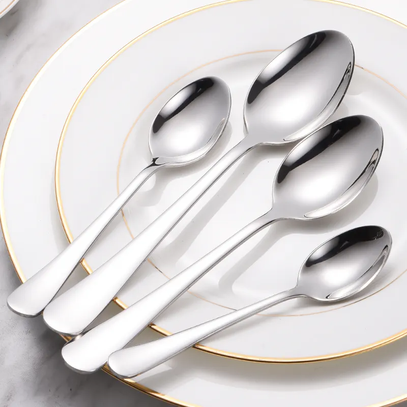 Good Quality Flatware cutlery sets 1010 Stainless Steel 304 Coffee Dinner Spoon silver Dessert Custom Spoon kitchen coffee spoon