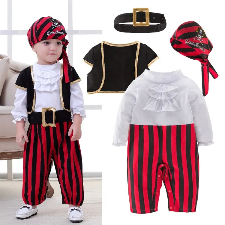 Ropa de recién nacido para fiesta de Halloween, disfraz de fantasía, traje infantil para TV y película, disfraz de pirata para bebé