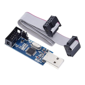 10Pin 6 Pin Adapter Board USBASP USBISP AVR <strong>Programmer</strong> USB <strong>ATMEGA8</strong> ATMEGA128 ATtiny/CAN/PWM 10Pin Wire Electronic Modules Kits