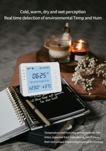 Clock Temperature and Humidity Meter Plastic Digital Hygrometer WIFI for Climate <strong>Test</strong> - Product Image 5