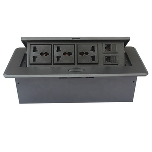 Pop Up Desktop Buchse mit 2 universal Ac und 2 Rj45 1dual usb ladegerät - Product Image 4