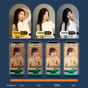 ไฟ LED 80W สำหรับกล้องถ่ายวิดีโอ, แผงไฟ LED สองสีแผงให้แสงสว่างสำหรับถ่ายภาพแบบสตรีมมิ่งสดสำหรับสตูดิโอถ่ายภาพ - Product Image 2