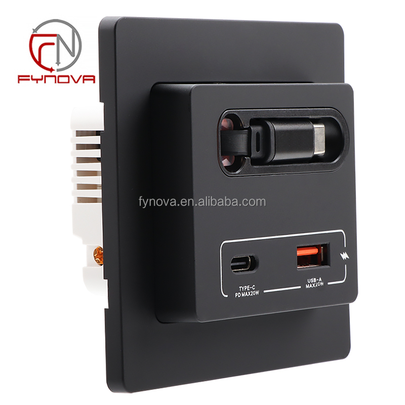 86mm * 88mm, 1 câble de foudre, 1 remplissage d'USB A + C