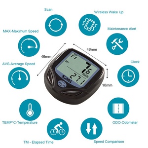 Multi <strong>Functions</strong> <strong>Wireless</strong> <strong>Cycling</strong> <strong>Computer</strong> Smart Backlight Bike Speedometer Portable LED Screen <strong>Wireless</strong> Bicycle <strong>Computer</strong> - Product Image 2