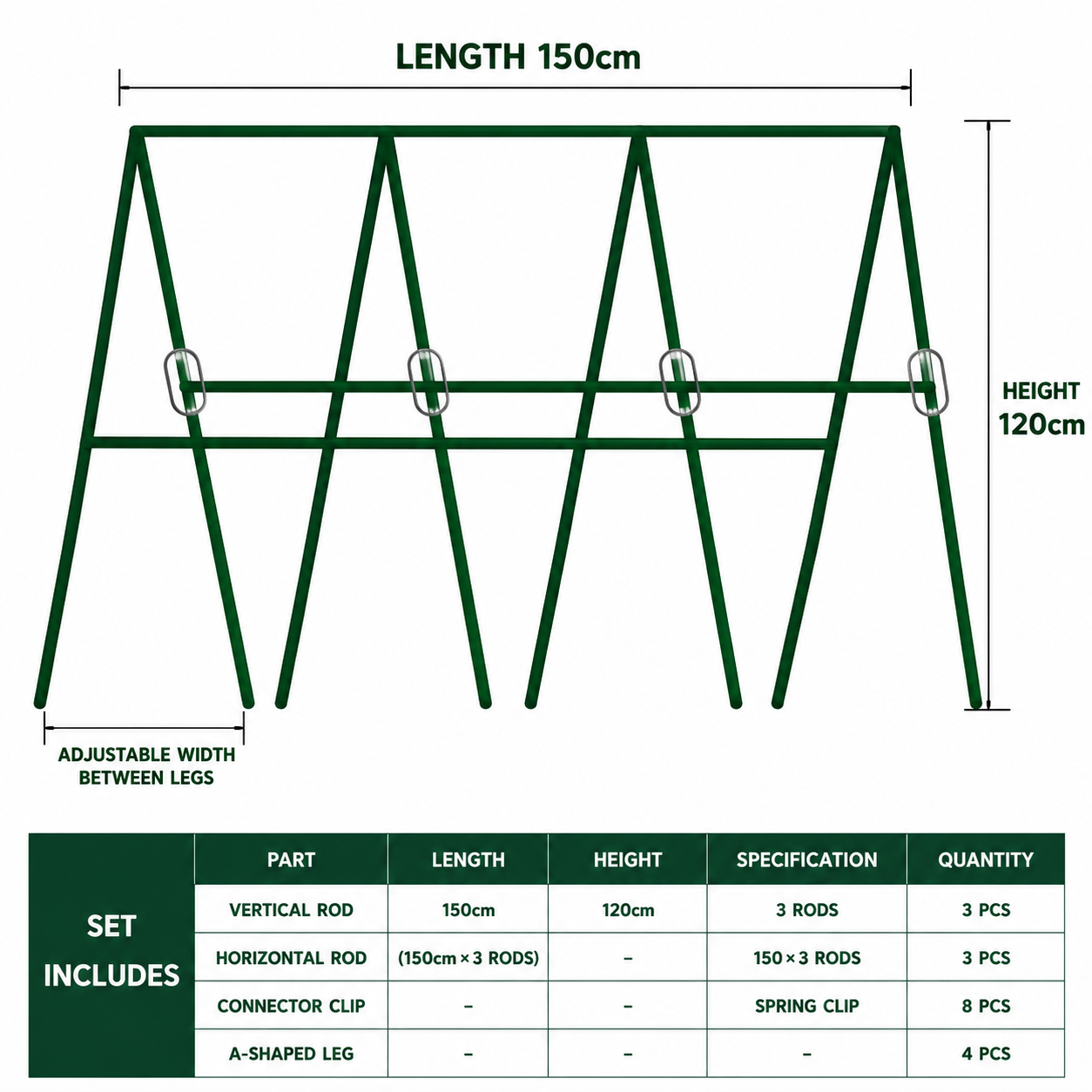 11mm thick (150x120) 3 horizontal 8 vertical