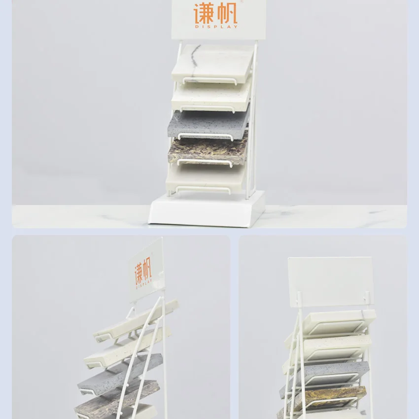 Showroom Support Countertop Marble Panel Frame Display Stand And Stone Ceramic Tile Rack
