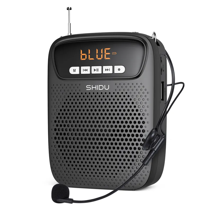 SHIDU 15W Ausgangs leistung tragbarer Mini Persönlicher wiederauf ladbarer Bluetooth PA-Lautsprecher mit FM-Radio Sprach verstärker für Lehrer