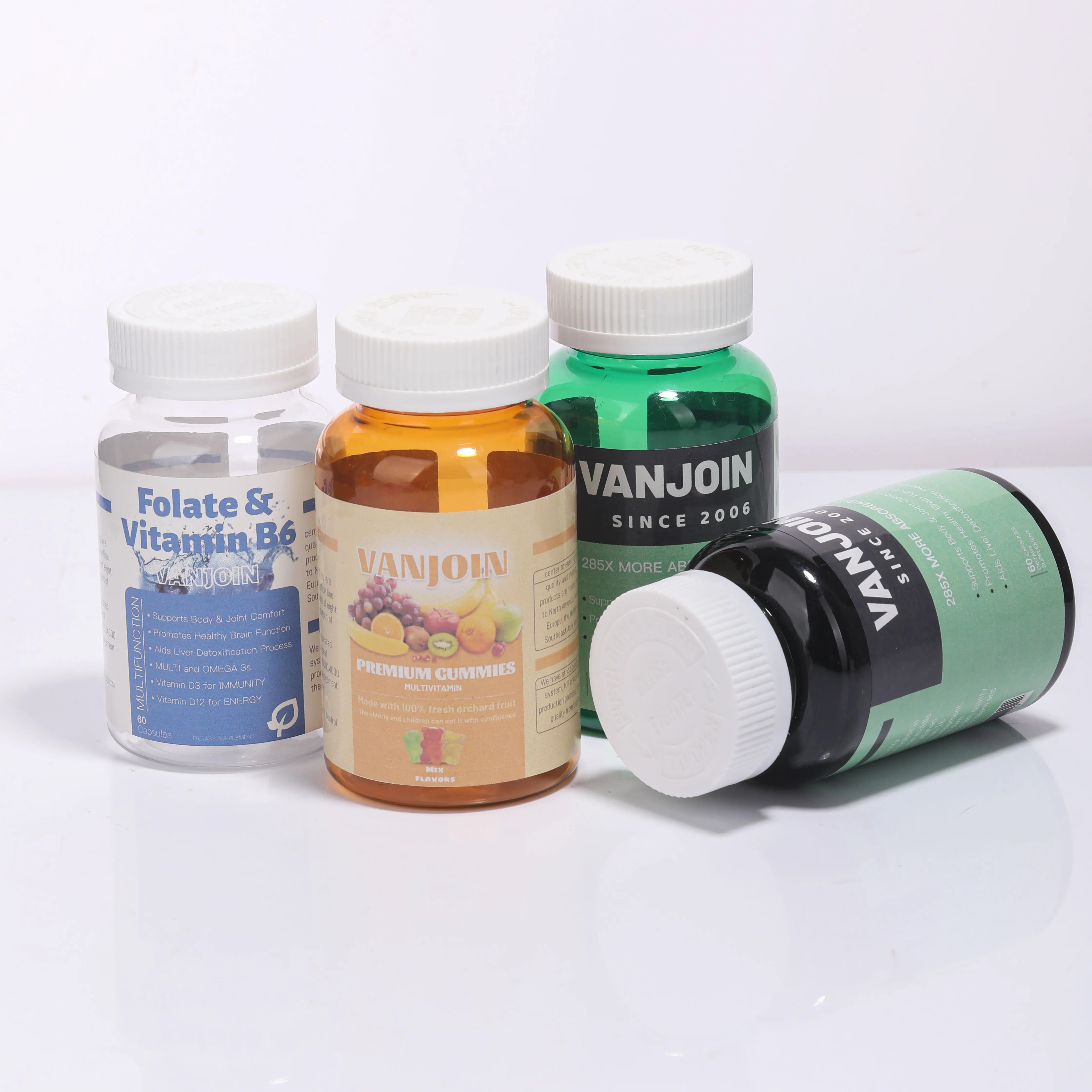 Clear Amber Pet 150ml Pharmazeut ische Pille Medizin Kapseln Flaschen Benutzer definierte Kunststoff Vatimin Flaschen Drug Supplement Pille Flasche