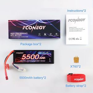 2S 7.4V 5500mAh 60C sert çanta 4mm dekanlar konektörü <span class=keywords><strong>RC</strong></span> modelleri için - Product Image 3