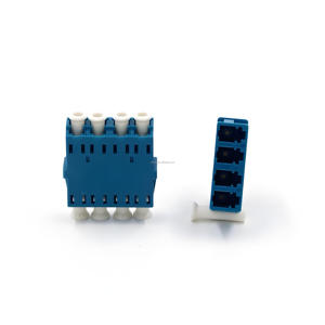 Fabrika kaynağı Singlemode SM OM3 OM4 4 çekirdek <span class=keywords><strong>LC</strong></span> UPC APC Quads çoğaltıcı flanş ile <span class=keywords><strong>LC</strong></span>/<span class=keywords><strong>LC</strong></span> Quad Fiber optik adaptör