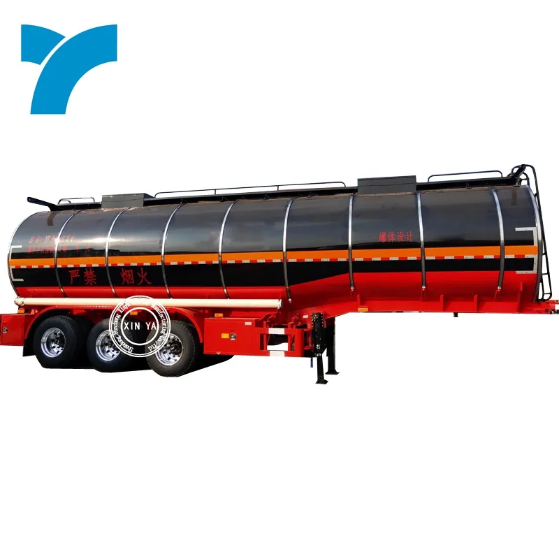 XINYA fuel oil tanker semi trailer, heated asphalt bitumen 60 70 tanker semi trailer
