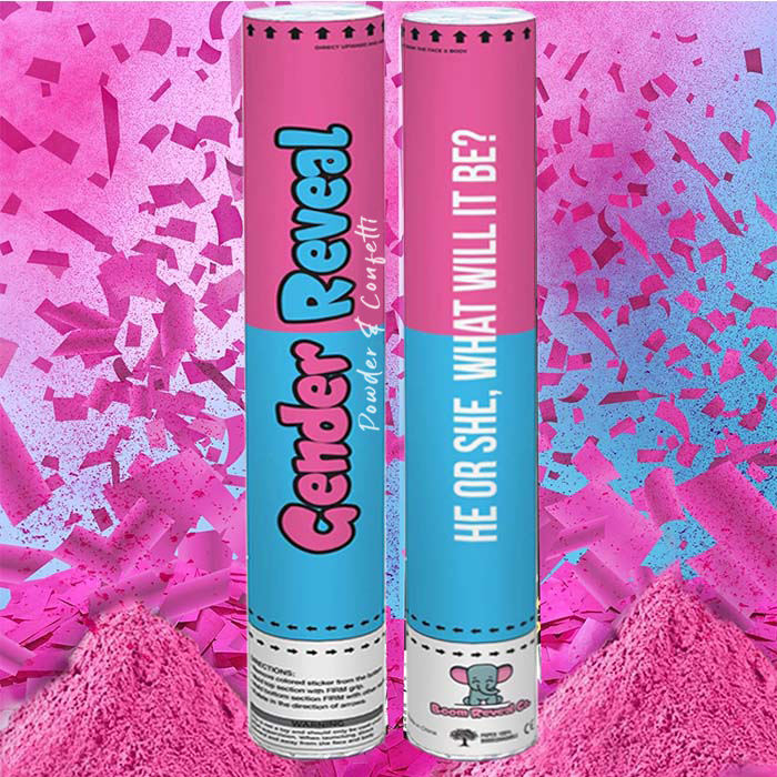 Poudre rose + chutes de papier