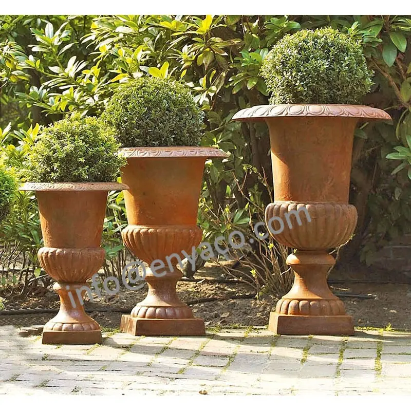 Design Pot Wholesale Classic Cast Iron Outdoor French Garden Urns Flower Pot Planters