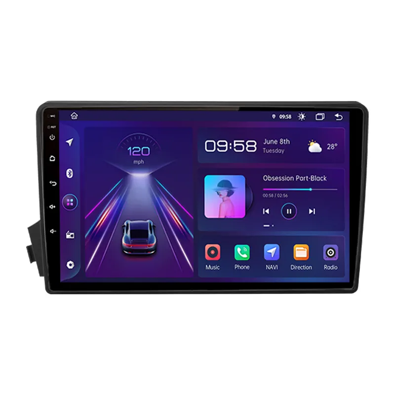 Junsun V1 Android 10.0 CarPlay Đài Phát Thanh Xe Hơi Đa Phương Tiện Video Player Âm Thanh Nổi Tự Động GPS Cho Ssangyong Kyron Actyon 2005-2011 2 Din Dvd