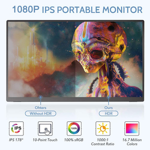 Nuovo Monitor per Computer LCD Monitor da gioco Touch Screen capacitivo portatile da 13.3 pollici 1080 144hz con batteria incorporata USB tipo C - Product Image 4