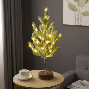 Cadena de luces LED de árbol de aguja de pino crear ambiente navideño interior Acción de Gracias evento decoración paisaje luces de árbol brillantes - Product Image 5