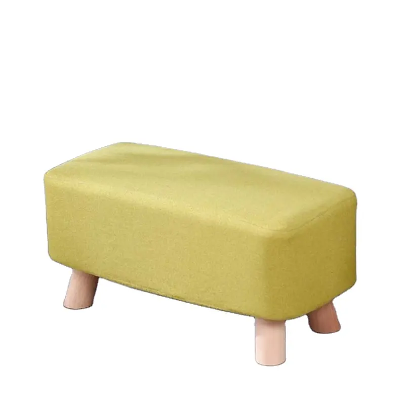 Long Bench Chair Sofa Upholstred Sponge Ottoman/footstool