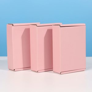 Logotipo personalizado Rosa Caixas De Transporte Para Pequenas Empresas Pequeno Corrugado Mailer Caixas De Papelão para Embalagem Caixas De Presente