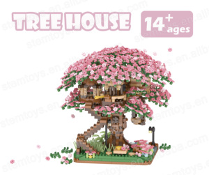 2138pcs lãng mạn Cherry Tree nhà mô hình khối xây dựng giáo dục đồ chơi bằng nhựa cho trẻ em/người lớn Kim Cương Phong Cách Quà Tặng gạch - Product Image 1