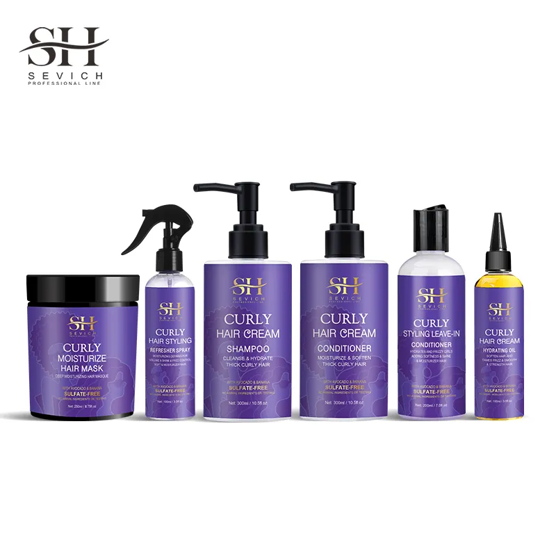 Productos para el cuidado del cabello para mujeres negras, Set de champú y acondicionador de pelo rizado Natural