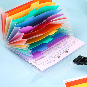 Tập tin <span class=keywords><strong>accordion</strong></span> cầu vồng thẩm mỹ, gắn chặt và được trang bị dây buộc, làm cho việc lưu trữ trở nên thú vị - Product Image 3