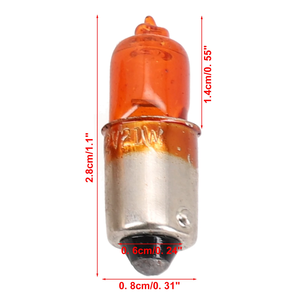 Motorcycle Indicator Bulbs Halogen <strong>BA9S</strong> <strong>Base</strong> Amber 12V 23W Motorcycle Lighting Turn Signal Indicator Light Accessories