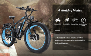 26 "Xe đạp điện 2ooow 48V/23ah pin lithium 21 tốc độ phía trước Hệ thống treo khung nhôm e-bike với động cơ kép nhà máy - Product Image 5