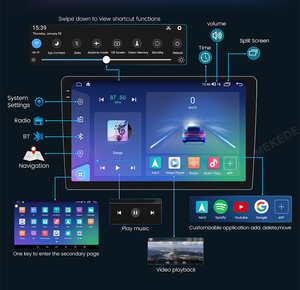 10.1 10.25 inch 10inch Standalone thông minh LED hiển thị TV màn hình cảm ứng không dây nhanh chóng Android Car Stereo và speekrs hệ thống cho xe - Product Image 6