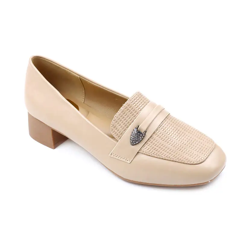 Décolleté eleganti da donna con punta quadrata Comfort scarpe eleganti con tacco basso scarpe da ufficio con tacco grosso scarpe da donna con tacco grosso