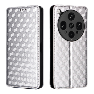 For OPPO Find <strong>X8</strong> Ultra 5G Diamond-Shaped Three-Dimensional Pattern Pu Phone Case Wallet Wristlet Flip - Product Image 2
