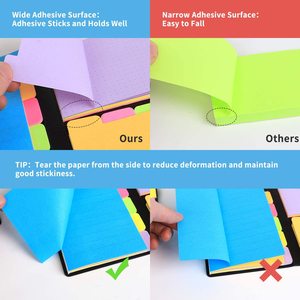Divider Sticky Notes Set Super Sticky Page Markers Prioritize with Color <strong>Coding</strong> Ruled Dotted Index Tabs Labels - Product Image 5