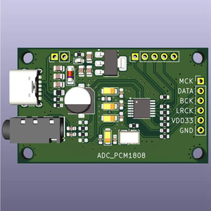 Taidaent 24位PCM1808 PCM1802 3.5毫米音频立体声ADC单端播放器解码器模块模拟音频到I2S转换器 - Product Image 3