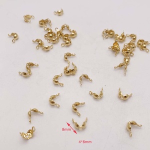 Tiny <strong>String</strong> Cord Stopper Button <strong>Clasp</strong> 4*8mm Stainless Steel Jewelry Findings - Product Image 3