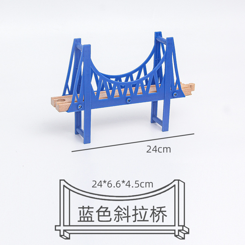 Blue cable-stayed bridge