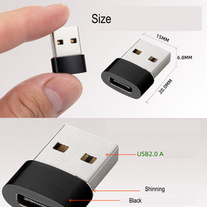 C型适配器USB2.0 A公到C母适配器C型母到USB A公适配器工厂 - Product Image 5