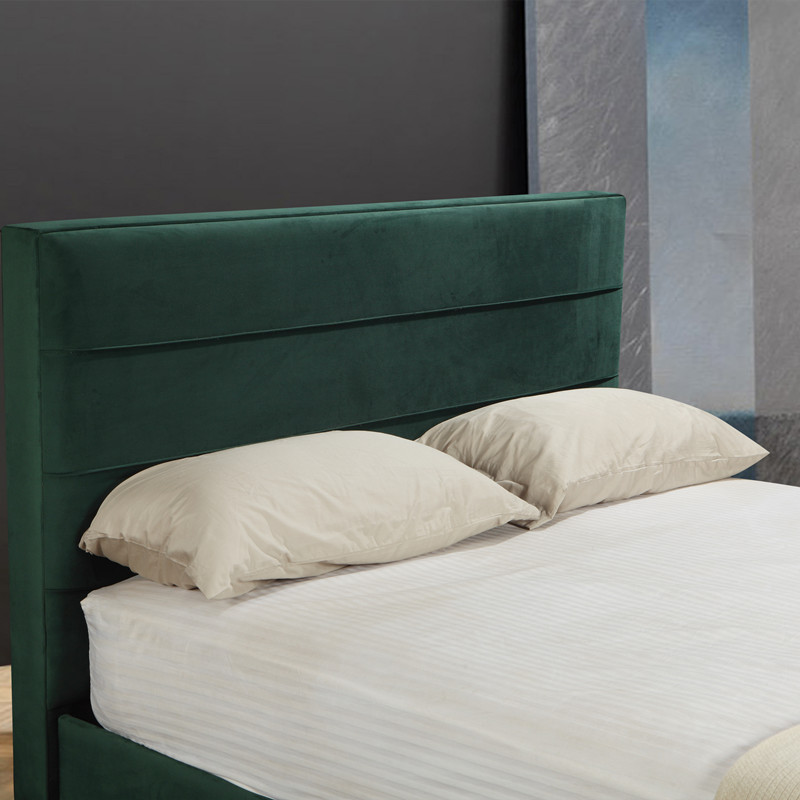 Luxury modern furniture double queen upholstered bed with drawers an queen size support mail order packaging