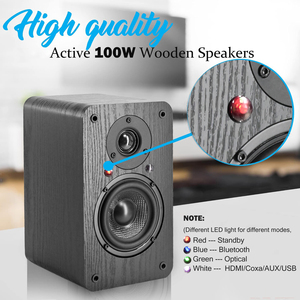 Classico attivo per Bluetooth 2.0 altoparlanti da libreria Monitor da Studio Desktop amplificatore in legno con grande potenza per uso informatico - Product Image 5