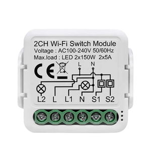 Módulo de interruptor inteligente Tuya Wifi con Control de voz para el hogar de 2 canales - Product Image 1