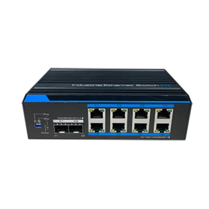 UTP7208GE-POE porta elettrica Ethernet Full Gigabit 10/100/1000 Base-T e 2 porte ottiche 1000Base-X Switch Ethernet industriale