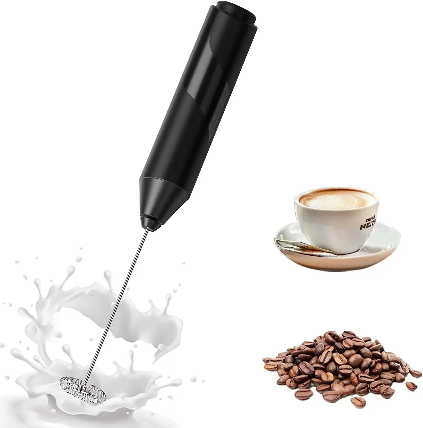 Battery Operated Mini Drink Mixer Coffee Blender Frother Handheld Frother Electric Whisk for Coffee