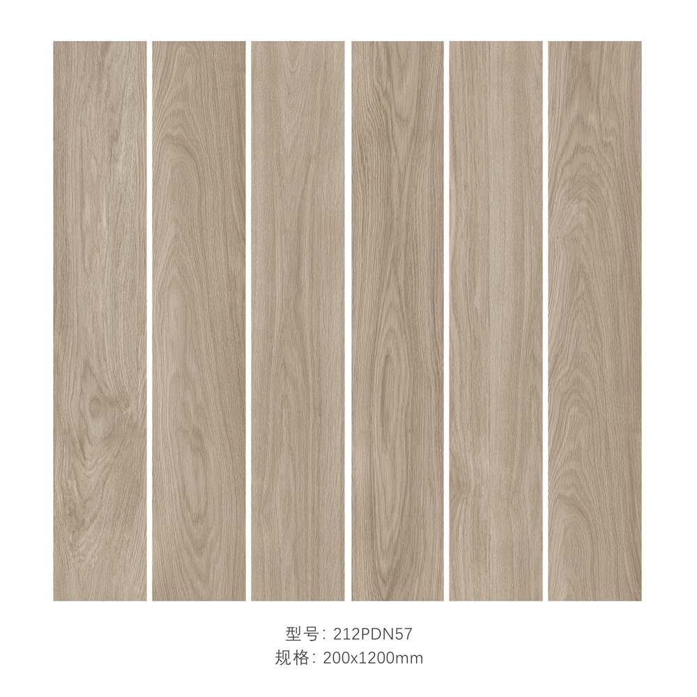 Chinese Porcelain Wood  Tile For Living Room Library Study Room 200x1200mm