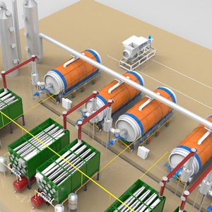 Automatic Small Waste Tyre Plastic Pyrolysis Plant Machine Production Line to <strong>Fuel</strong> <strong>Oil</strong> - Product Image 2