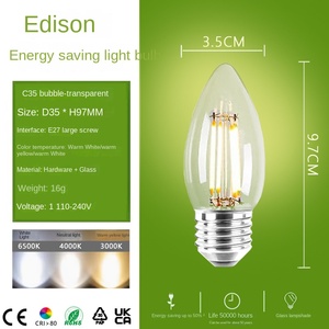 220V 110V Non-Dimmable 4W <strong>6W</strong> 8W 12W 16W Edison Bulb 2700K Warm White 4000K Natural White ST64 <strong>LED</strong> Filament Lampfor Coffee - Product Image 5