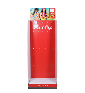 Espositore per biancheria intima con finitura opaca di Design personalizzato espositore da pavimento in cartone con piolo laterale singolo con ganci per la promozione - Product Image 2